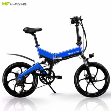Hi-Flying összecsukható városi elektromos kerékpár kék színben 250W RTH-Shop.hu
