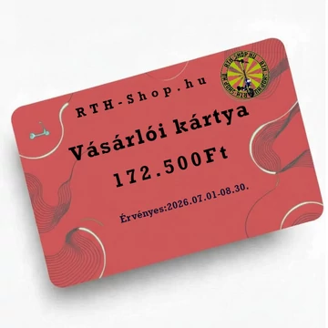 Vásárlói kártya 172.500Ft vásárlói értékben RTH-Shop.hu