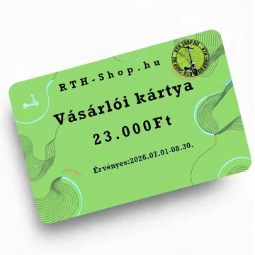 Vásárlói kártya 23.000Ft vásárlói értékben