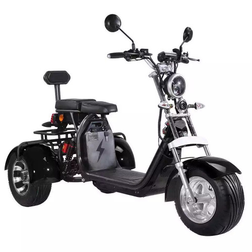 Coco Trike CP3 Elektromos robogó 2000W-os motorral, 60V 40Ah akkumulátorral fekete színben, 70-90km hatótávval