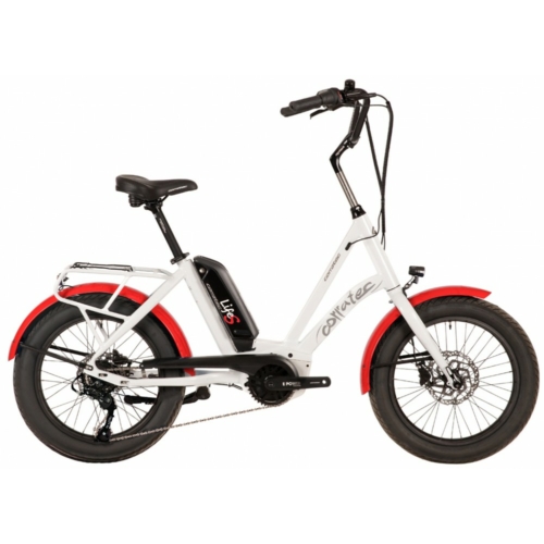 Corratec Life S AP5 RD 8 speed elektromos kerékpár, fehér-piros, láncváltó