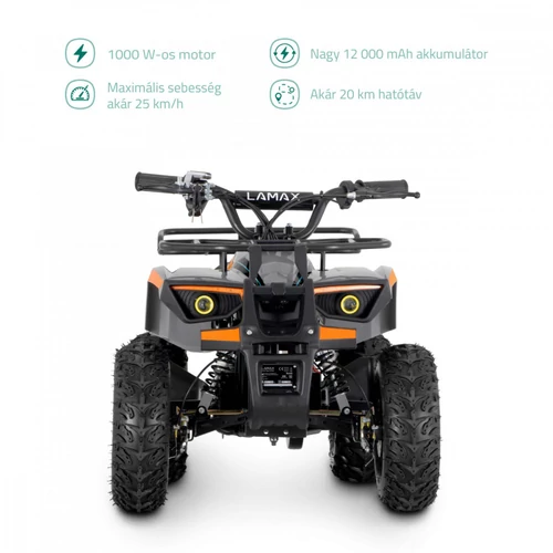 LAMAX eTiger ATV50S Orange Gyermek  elektromos Quad 1000W, 12Ah, 20km hatótáv RTH-Shop.hu