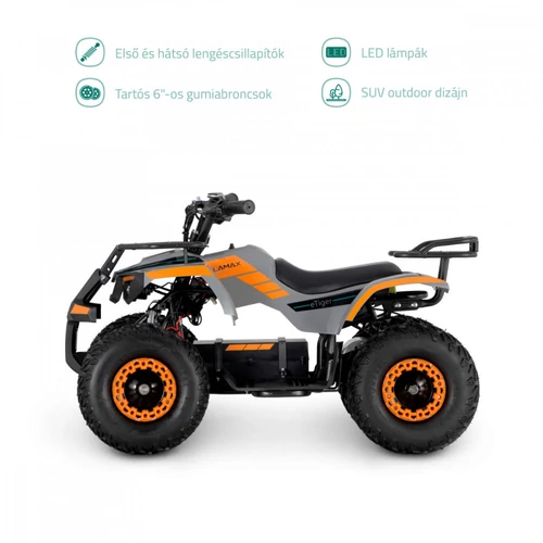 LAMAX eTiger ATV50S Orange Gyermek  elektromos Quad 1000W, 12Ah, 20km hatótáv RTH-Shop.hu