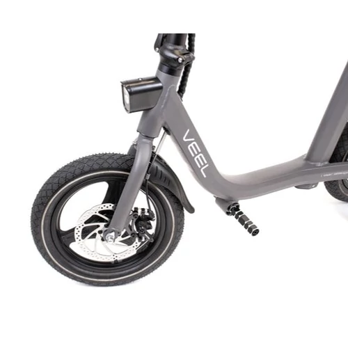 Veel S14 Pelooze Fun nagy kerekű, ülős elektromos roller nyereggel (üléssel) - szürke (robogó)